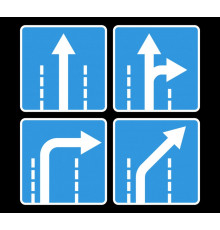 Квадратные знаки 2.1, 2.2, 2.7, 5.5, 5.6, 5.8-5.15.6 II (700х700)